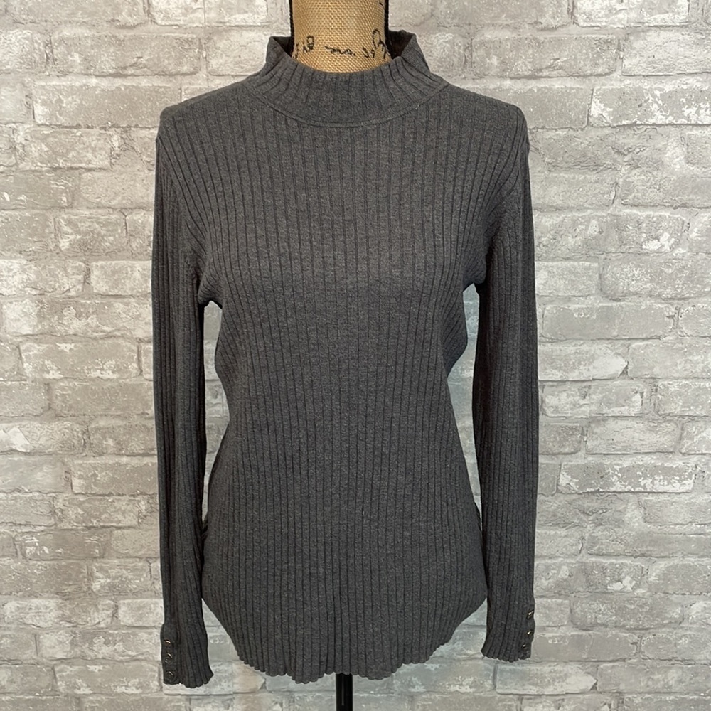 Charter Club Ribbed Mocneck Sweater